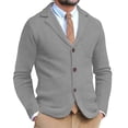 thumbnail image 2 of BELTNOV Men's Notched Lapel Blazer Jacket Casual Long Sleeve Slim Fit Jacket with Patch Pockets Gray, 2 of 6