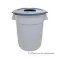 thumbnail image 2 of TrueCraftware- 44 Gallon Round Trash Can Center Opened Lid only 24-1/8" Diameter x 1-1/2 Height Gray Color- Wastebasket Garbage Bin Lid Recycling Bin Cover Kitchen Bathroom Bedroom Office Trash Can, 2 of 6