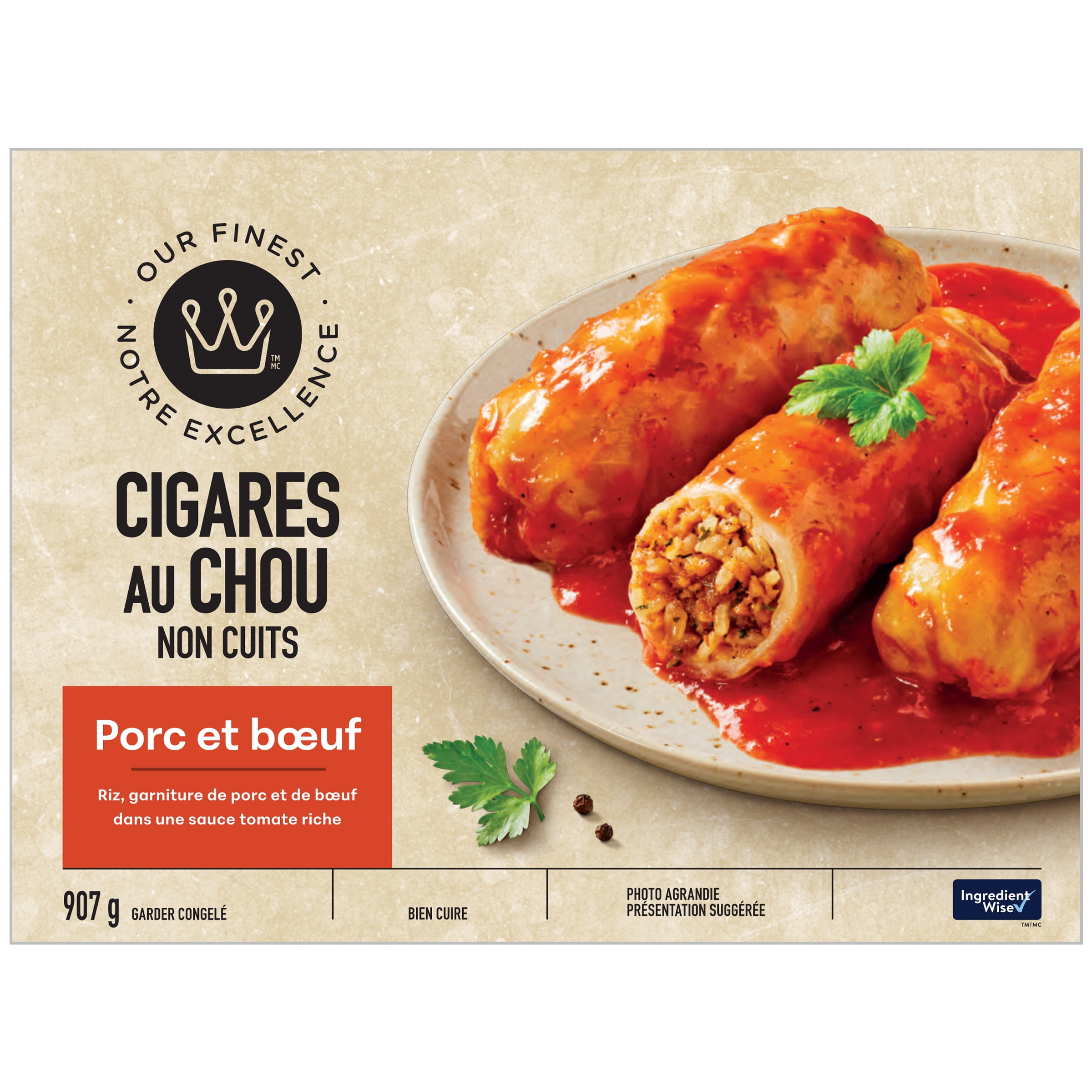 Cigares au chou Porc et bœuf Notre Excellence 907 g