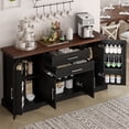 thumbnail image 4 of MDQMD Black Sideboard with 2 Drawers & 4 Doors,Coffee Bar Station with Large Storage for Living Room,Farmhouse Buffet Cabinet for Home, 4 of 11