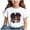White, variant on AUNVITO Summer Unisex Kids Breathable Tee | Printed Pattern T-shirt with Short Sleeves for Children In The Back Of School Season Round Neck Half Sleeve Casual Versatile Top