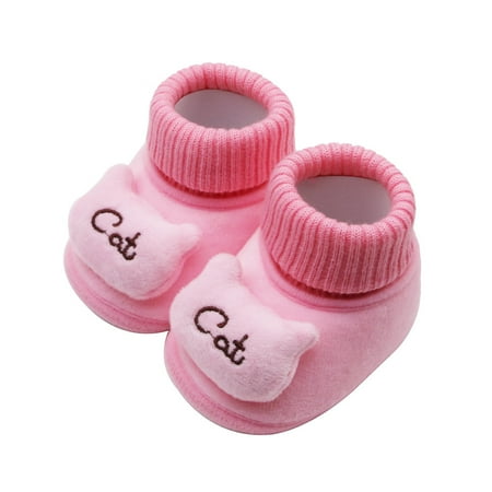 

Boots Girls Sole Shoes Soft Plush Winter Baby Cat Warm Baby Shoes