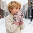 thumbnail image 2 of Bmisegm Kids Ski Snow Gloves Thermal Mittens Quick Drying Lined Boys Girls Winter Gloves Sports Mittens Pink_001 L, 2 of 6