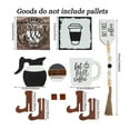 thumbnail image 3 of Coffee Bar Decoration Logo Farmhouse Layered Tray Decoration Coffee Wood Logo Mini Coffee Cup Wood Pearl Ring Rural Layered Tray Kitchen Table Tier Tray Ornament Plaid Decorations for Kitchen Table, 3 of 4