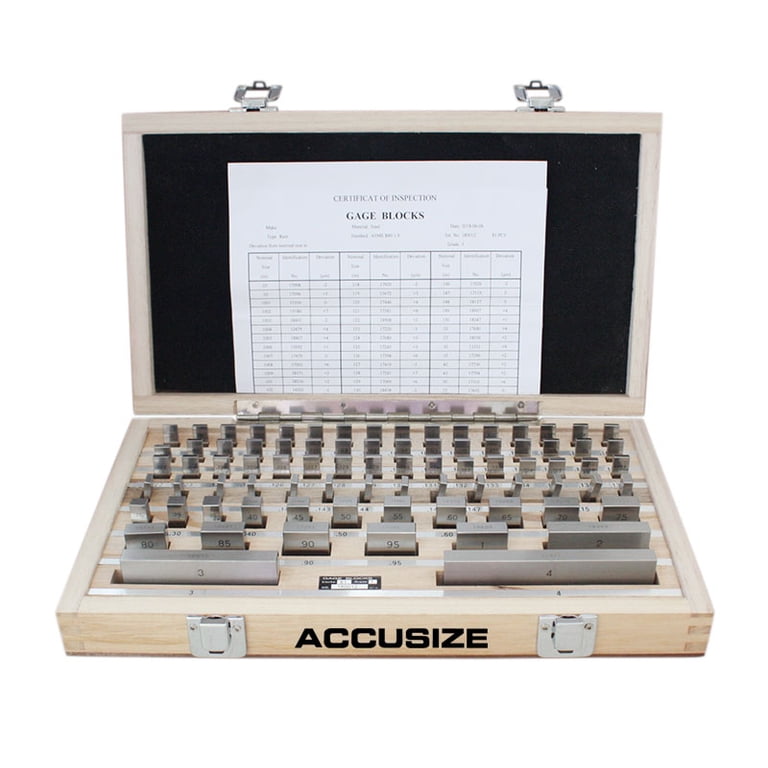 Measurement Blocks Workshop Gauge Blocks Accusize 81-Piece Steel Gauge Block Set - Grade B ...