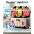 thumbnail image 6 of Commercial Slushy Machine 15Lx3, Tainless Steel Smoothie Frozen Drink Maker with Self-Cleaning Mode, 1200W Electric Large Slushie Machine for Home Party Restaurants Cafe Bars, 6 of 7
