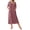 Gray Purple, variant on Women Zipper Robes Knit Short Sleeve House Coat Soft Bathrobe Full Length Housecoat Dressing Gown with Pockets