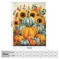 thumbnail image 4 of Creowell Harvest Pumpkins Sunflowers Print Flannel Throw Blanket, Hand/Machine Wash, All Seasons Long-Lasting Blanket 40x50in, 4 of 6