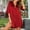 Deep Red, variant on Women's Satin Button Down Nightshirt Silk Sleepwear Long Sleeve Nightgown Soft and Comfortable Loungewear