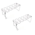 thumbnail image 1 of Oleegame 2PC Rack Wing Holes Holder Leg Chicken Stainless 12 Grill For BBQ Kitchen，Dining & Bar Silver, 1 of 9