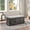 Dark Gray, variant on White Distressed Storage Bench With Foam Seat Cushion And Solid Wood Flip-top Beige Textured Upholstery