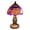 A, variant on zhonghuaying 1 Pack Halloween Stained Glass Style Table Lamp Skeleton Shaped Base Patterned Dome Shade Indoor Seasonal Illuminated Setting Accessory C