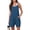 Blue, variant on Summer Jumpsuits for Women 2026 Casual Adjustable Spaghetti Strap Rompers for Women Outfits Sleeveless Loose Shorts Overalls with Pockets Black L