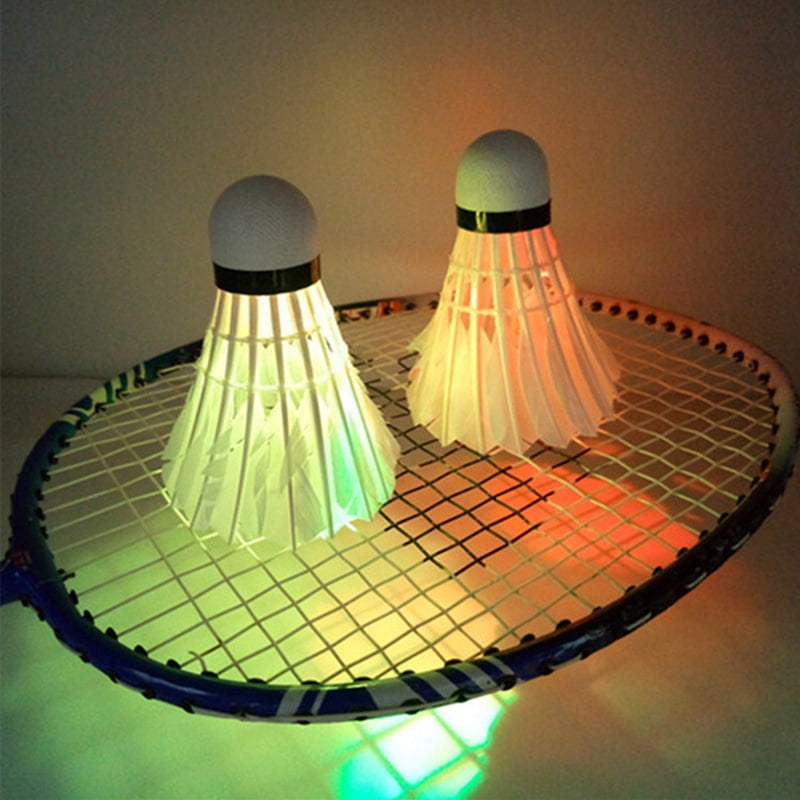4Pcs Pack LED Luminous Badminton fangled Dark Night Glow Lighting Shuttlecock Ra 