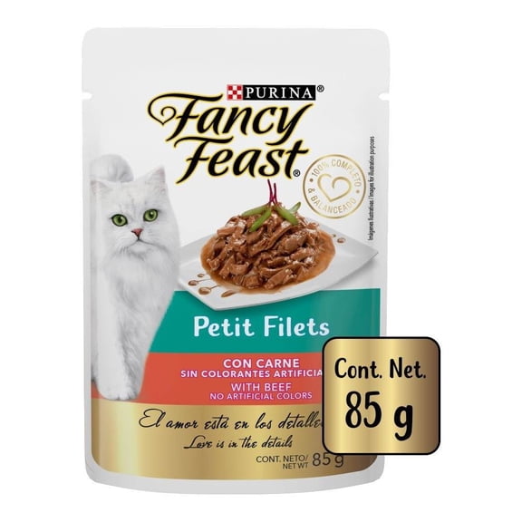 Alimento para Gato Purina Fancy Feast Petit Filets con Carne 85 g