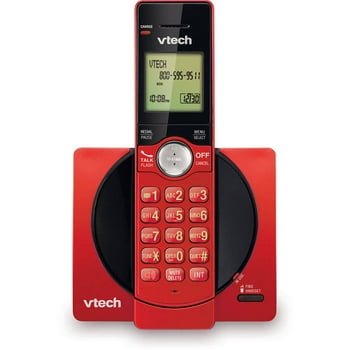 VTech CS6919-16 DECT 6.0  Cordless Phone with Caller ID and Handset Speakerphone, Red