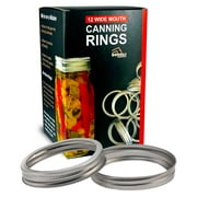 Denali Wide Mouth Canning Rings | 12-Pack | Forged Steel Bands | Fits Traditional Mason Jars, Ball or Kerr | Denali is a USA Company