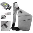 thumbnail image 3 of Sac à Bandoulière pour Hommes, Sac de Poitrine Imperméable Anti-Vol, Slim Cross, Décontracté, 3 of 8