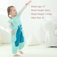 thumbnail image 2 of WEIYLL Girls Rompers Cartoon Wearable Sleep Fleece Sleeveless Cute Mint Green Toddler Overalls for 5-7 Years, 2 of 5