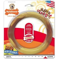 Nylabone Power Chew Ring Dog Toy Bacon Cheeseburger Flavor Large [Dog, Toys Gumabone] 1 count