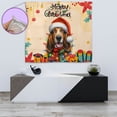 thumbnail image 4 of Merry Christmas Santa Basset Hound Scarf Twinkling Lights Xmas Holiday Tapestry Bassets Dog Breed Lovers Gifts Idea Wall Hanging Backdrop Home Decor - 00022, 4 of 5