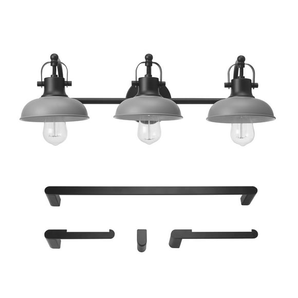 Gladstone 5-Piece All-in-One Matte Black Bathroom Set