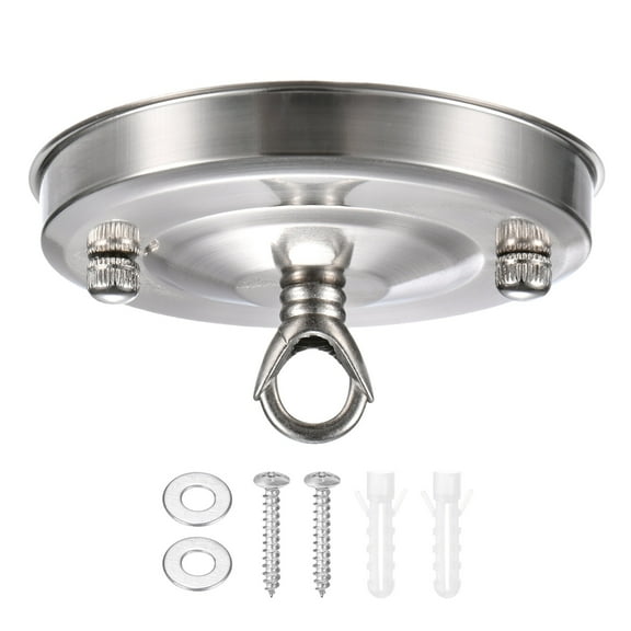 1-Pack Light Canopy Kit, 4.3" Ceiling Cover Plate for Chandelier Fixture, Ceiling Hooks Cover Plate[Nickel Silver]