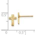 thumbnail image 4 of Primal Gold 14K Yellow Gold Cross Post Earrings, 4 of 4