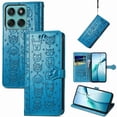 thumbnail image 1 of Funda Cartera FOXDOCK para Motorola Edge 60 Fusion , Flip PU con Relieve de Gatos y Perros, Tarjetero y Soporte, 1 of 6