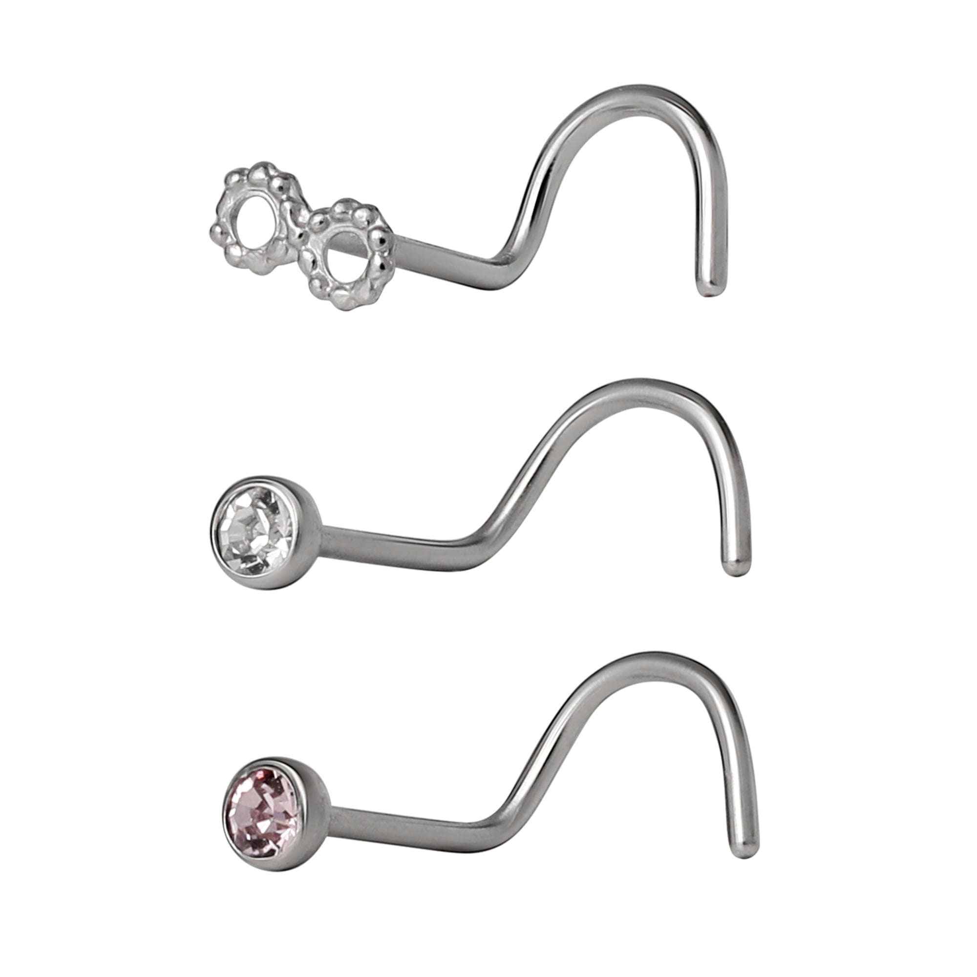Body Jewelry Women's Body Jewelry Stainless Steel 22g Infinity Nostril Screw