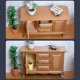 thumbnail image 5 of Armario de almacenamiento Dollhouse de madera de teca en miniatura a escala 1/12, 5 of 5