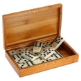thumbnail image 3 of Double Six Dominos Ensemble de Jeu de Voyage Récréatif Jouet Points Noirs Dominos, 3 of 7