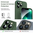thumbnail image 2 of Liquid Silicone Case for iPhone 13 Pro, [Camera Protection] [Anti Fingerprint] [Wireless Charging] 4 Layer Phone Case Protective Cover, Built-in Microfiber Case Cover, 6.1", Green, 2 of 15