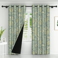 thumbnail image 2 of LFEEY Blackout Curtains with Lining Insulated Room Darkening, Leaf Print, 52x84 inches, 2 panels, 2 of 6