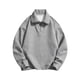 thumbnail image 3 of Blusa y camisa de cuello vuelto de manga larga para hombre, sudadera con cremallera, polar, verde, marrón, gris, media cremallera, lisa, deportiva, para exteriores, uso diario, vacaciones, ropa de cal, 3 of 8