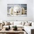 thumbnail image 3 of Elephant Stock Yoga Polar Bear Wall Art - Horizontal Multi Panel Canvas - Living Room Wall Decor - Animal Multi Panel - White And Beige Decor - 74" x 48", 3 of 8