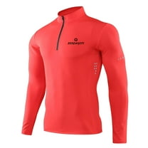 Serengeti Golf's Large red unisex long sleeve collarless shirt