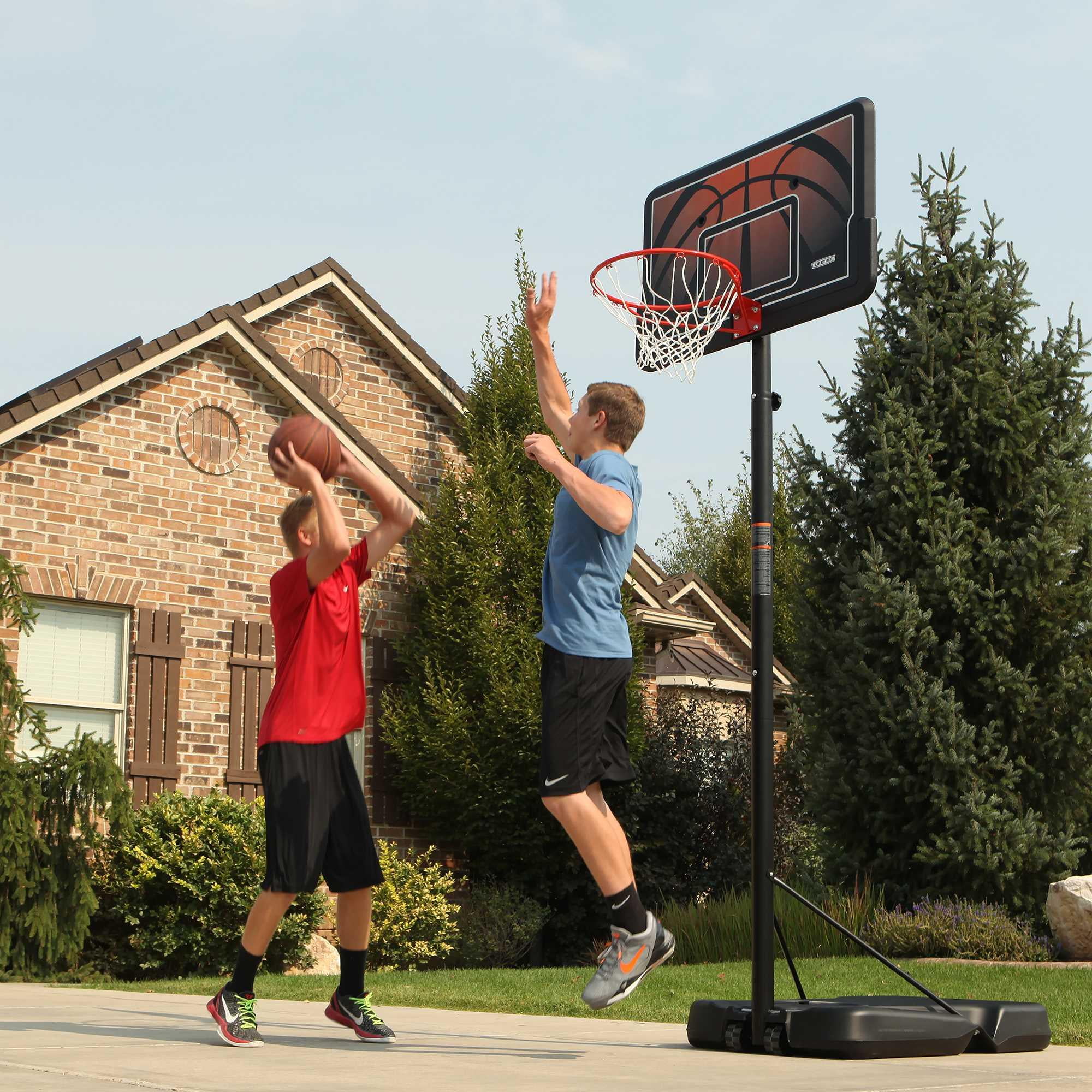 Lifetime 44-Inch Impact Portable Basketball Hoop with Telescoping Adjustment & Classic Rim - Model 90040-Outdoor Play