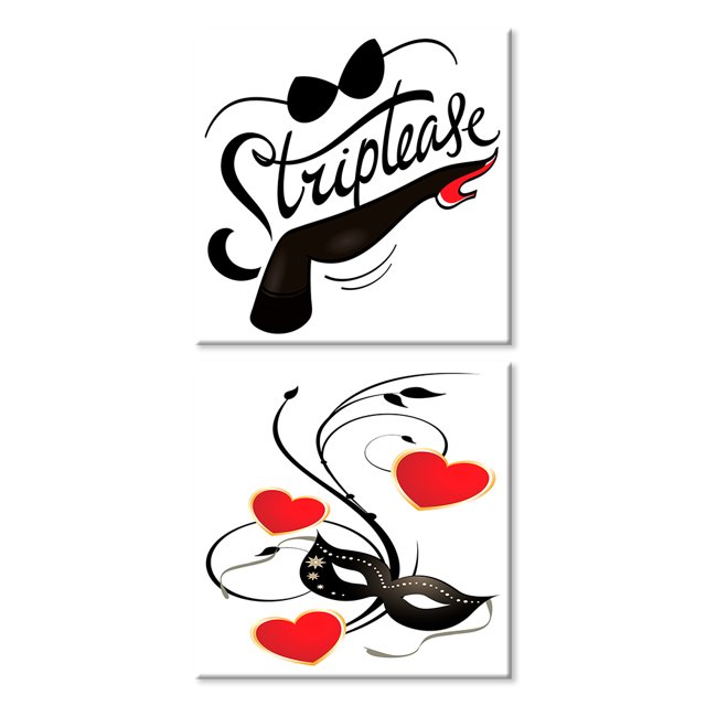 Cuadros Decorativos Striptease Set 2 piezas Joss Design 30x30