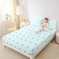 thumbnail image 4 of Manfei Happy Valentine'S Day Bed Sheets,Cute Herat Print King Sheets,Blue Loves Sheet Set For Girls Kids,Ultra Soft Home Decor,4 Pieces, 4 of 7
