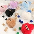 thumbnail image 4 of Naierhg Key Chain Fluffy Hanging Design Nice-looking Furry Pompom Keychain Decor for Girl, 4 of 8