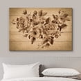 thumbnail image 3 of wall26 Canvas Print Wall Art Vintage Retro Classic Ink Rose Flowers Nature Wilderness Wood Panels Modern Art Multicolor Zen Rustic Decorative Relax/Calm for Living Room, Bedroom, Office - 12"x18, 3 of 5