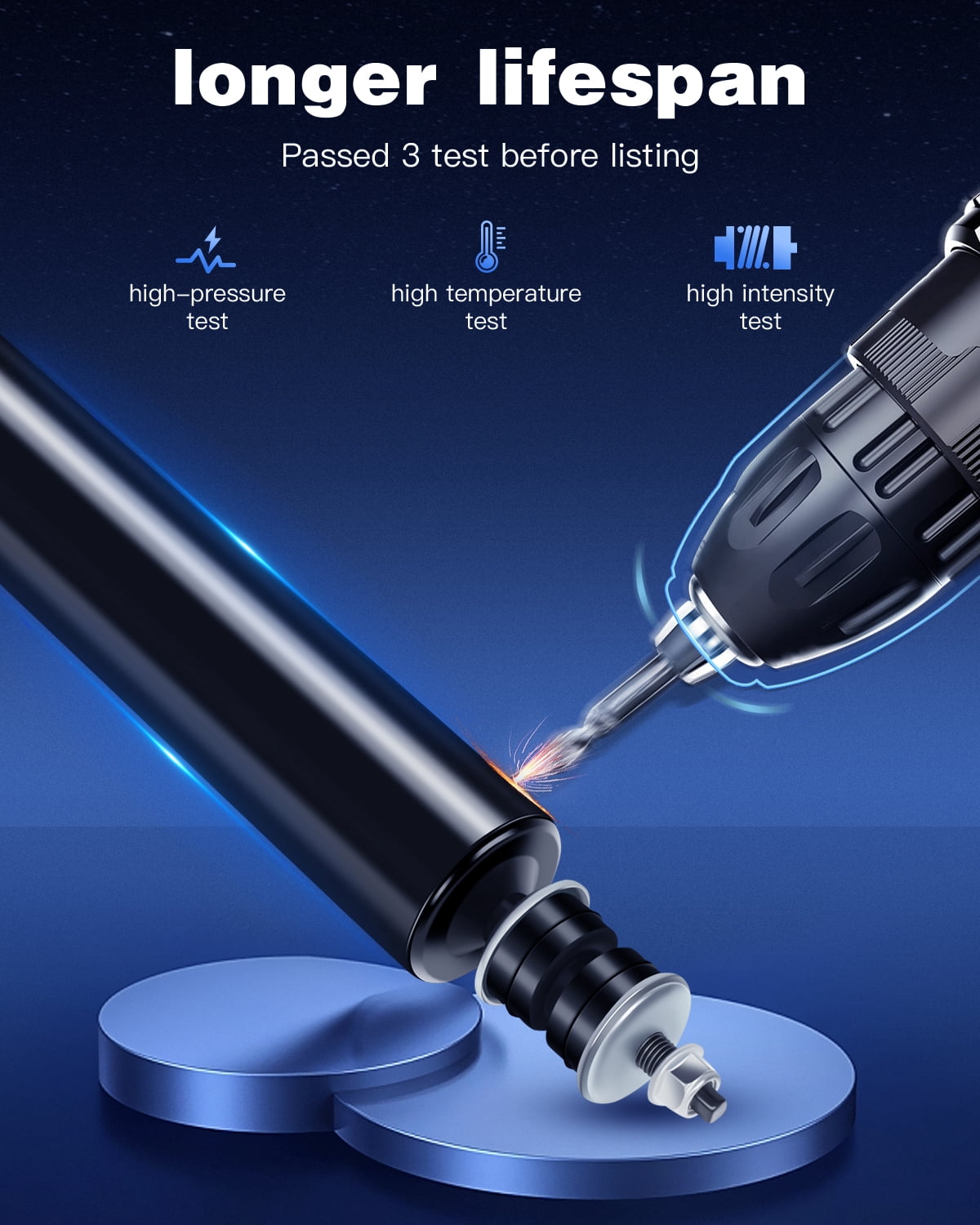 Rear Shocks Absorbers,ECCPP Gas Shocks for Ford fits 1997-2003 for Ford for F-150,2004 for Ford for F-150 Heritage Pair Shocks with 344374