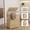 Summer Sand, variant on LEDREM Foldable Laundry Hamper with Removable Liner & Lid, 23.8 Gallon (90L) Synthetic Rattan Storage Basket for Clothes, Handles, Space-Saving, Chestnut Brown