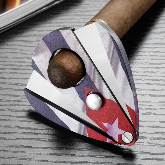 Cigar Cutter Stainless Steel Blade Sharp, Smooth and Durable Portable Water Drop Cigar Cutter CE-25D5,SKU00113-旗