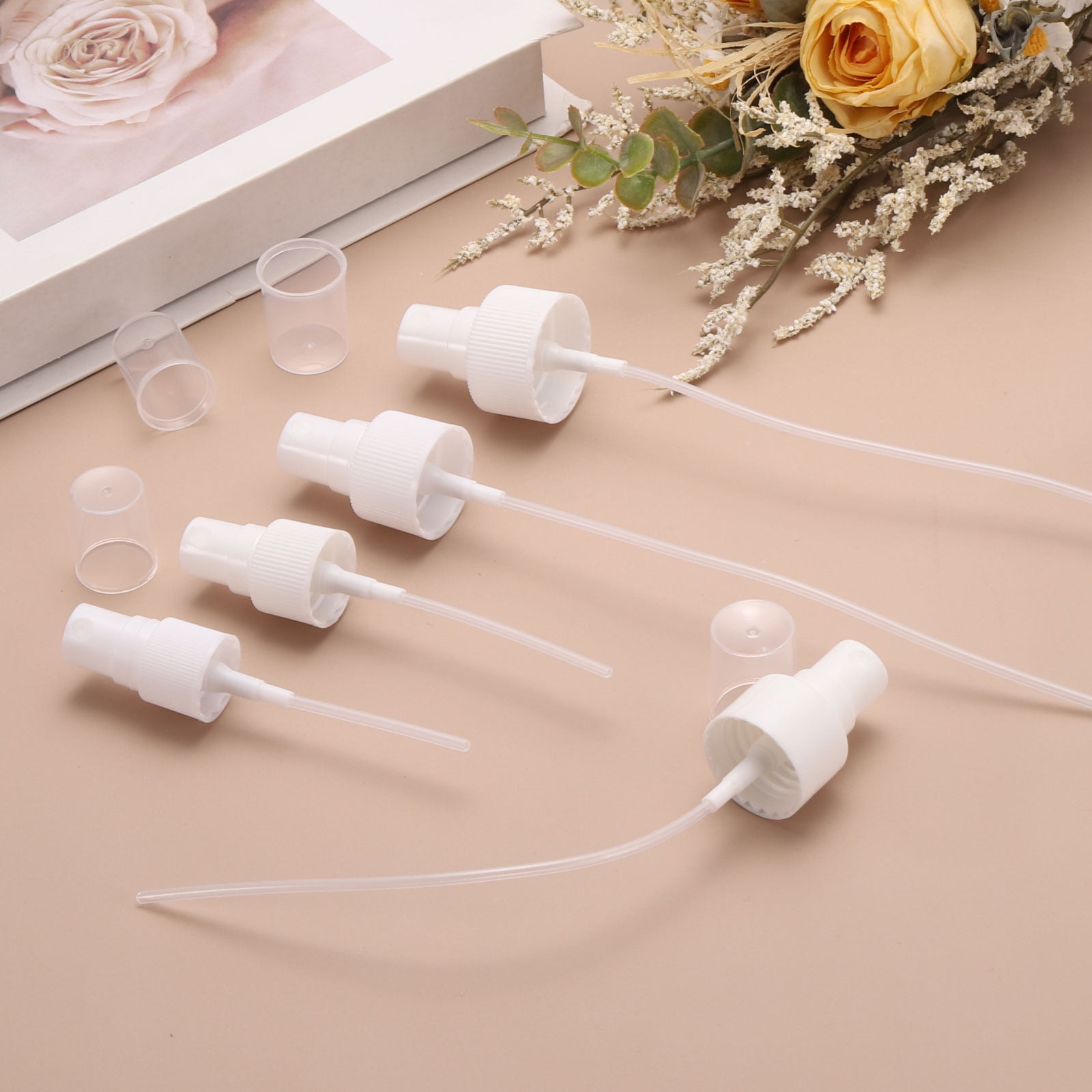 Unique Bargains Reusable Fine Mist Spray Top Essential Oils Body Sprays White
