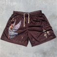 thumbnail image 1 of Pantalones cortos con estampado 3D para hombre y mujer, Shorts deportivos para gimnasio, entrenamiento, correr, de malla, de secado rápido, 1 of 5