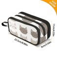 thumbnail image 4 of FORMRS Pencil Case with 3 Compartments Zipper Pouch, Elementary School Level and up, Light Gray Cat Pattern, 4 of 8