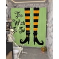 thumbnail image 5 of Halloween Witch Boots Green Shower Curtain Set ，Waterproof Fabric Shower Curtains Shower Curtains for Bathroom,Bathroom Decor 72"x84", 5 of 6