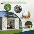 thumbnail image 4 of LZBEITEM 10 x 10 ft Outdoor Storage Shed, Metal Garden Tool Shed with Lockable Door, Outside Sheds & Storage Galvanized Steel, Black, 4 of 8